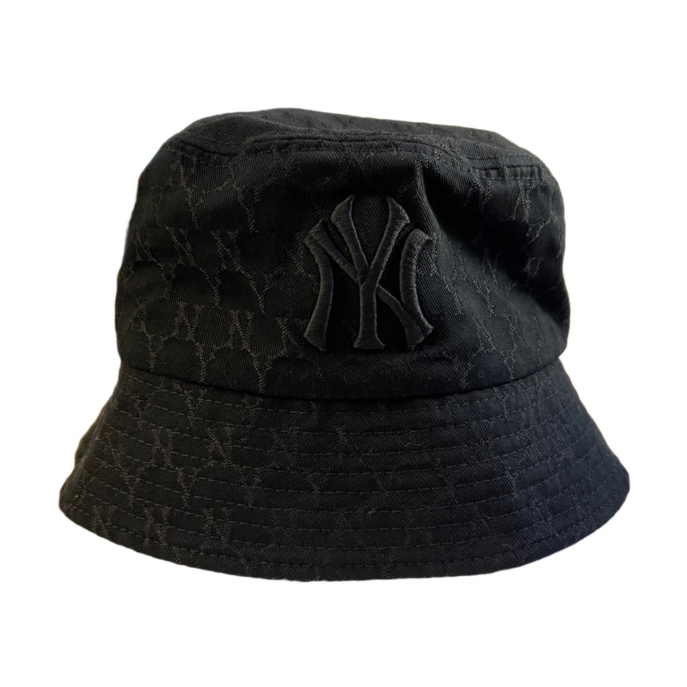 [MLB Korea] Monogram Diamond Jacquard MLB Bucket Hat Korea - NY/Black